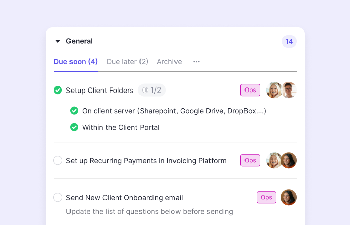 client progress