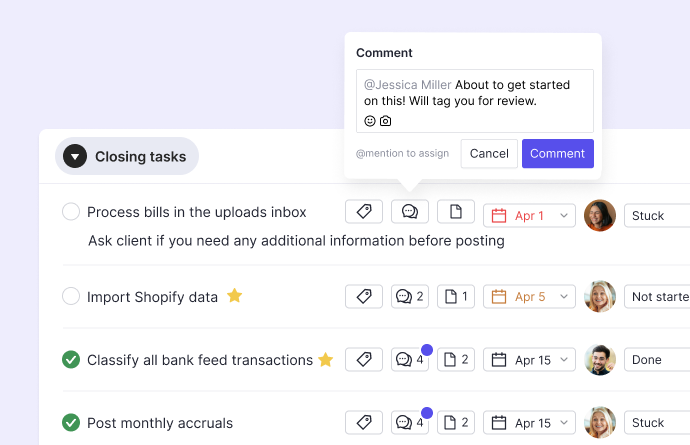 clients tasks