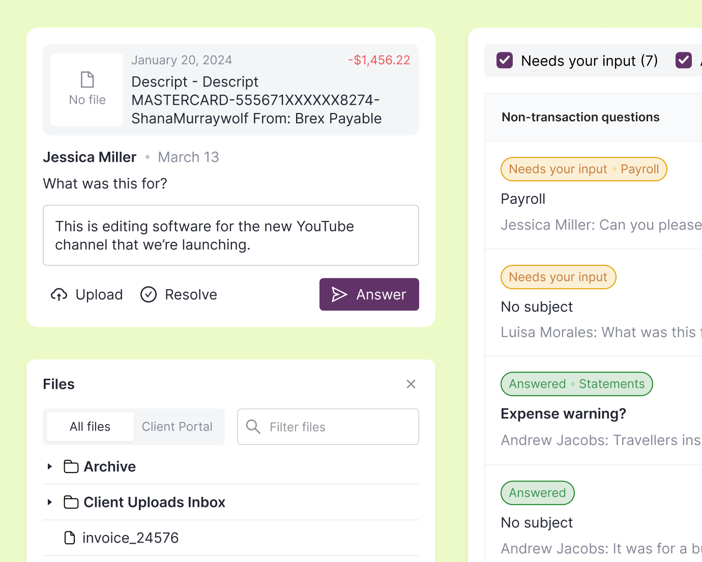 financial data