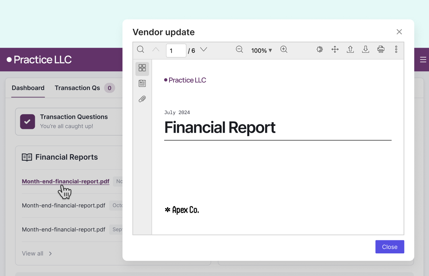 financial report