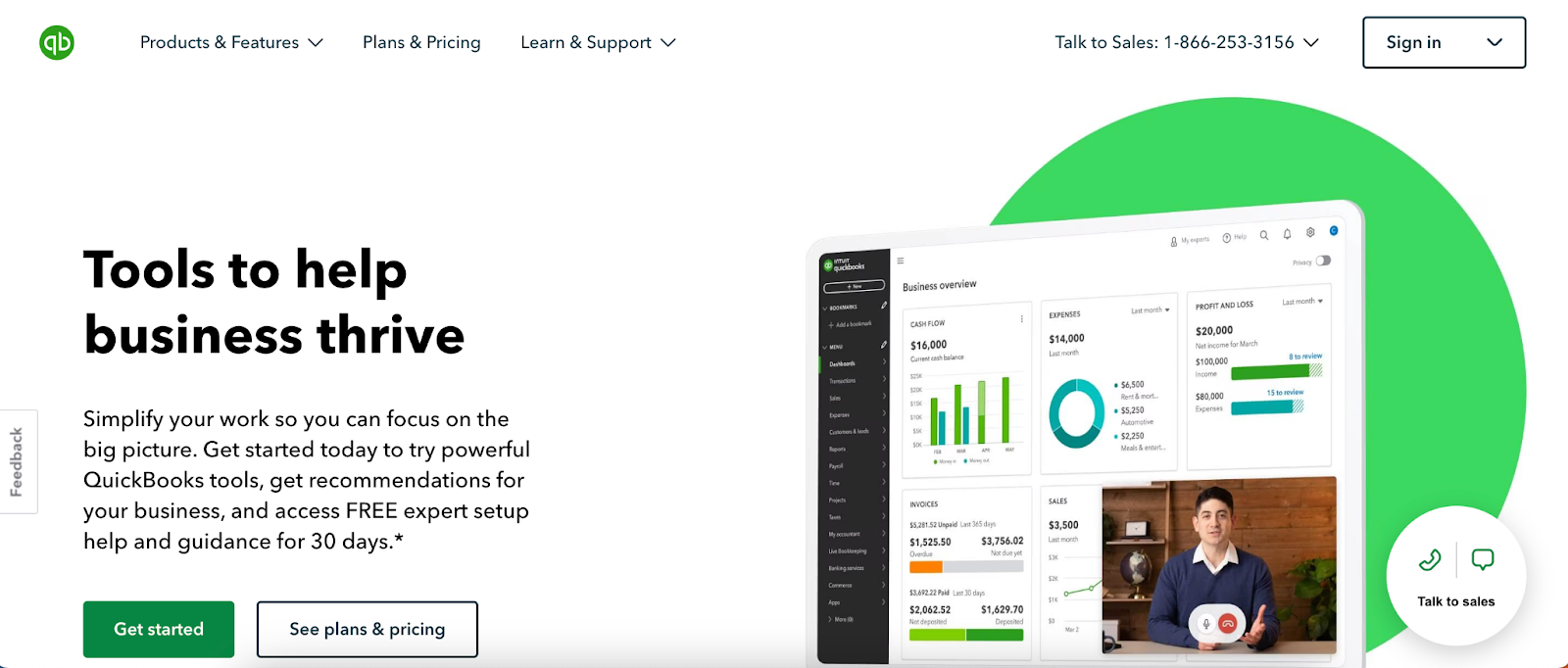 quickbooks homepage
